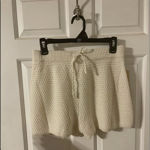 White Crochet Shorts